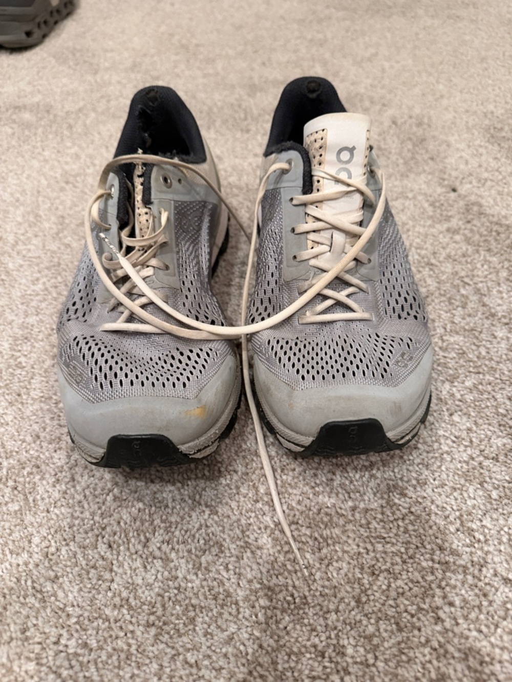 On Running Grey and Black Women's Athletic Shoes